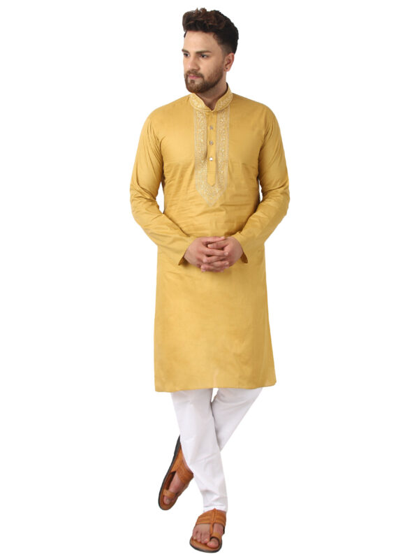 Mustard Alishan lawn kurta pajama from Inara Textiles