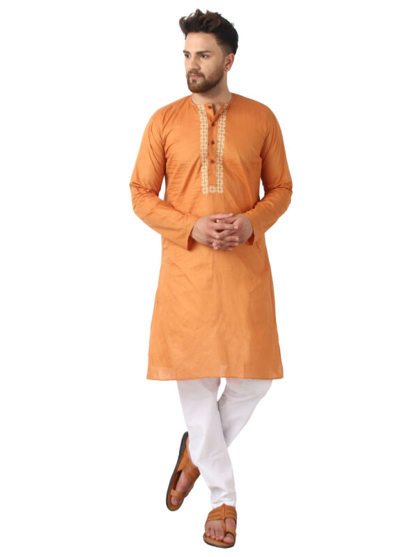 saffron kurta from inara textiles